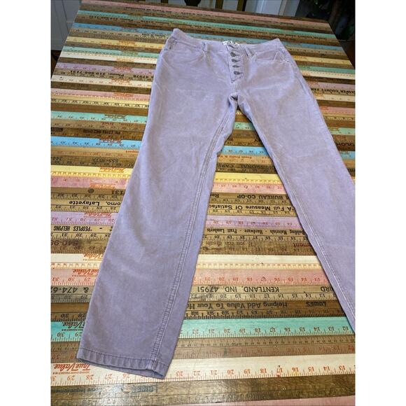 We The FREE People Pants 27 Lilac Corduroy Stretchy Skinny Pants Button Fly - Picture 4 of 15
